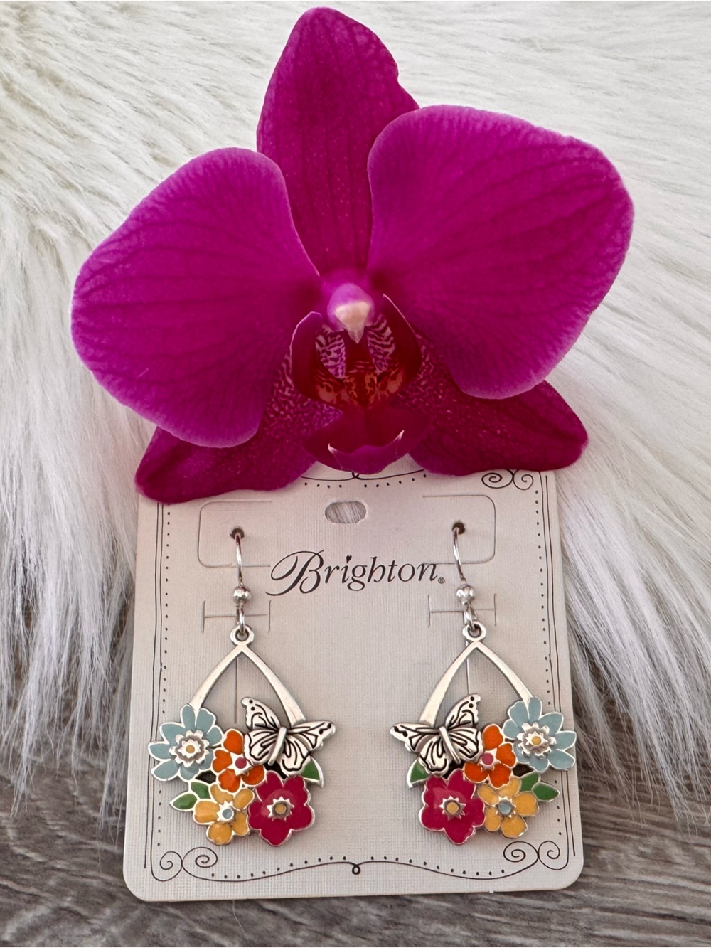 💐BRIGHTON Retired Enchanted Garden Flower French Wire
Earrings